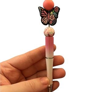 Pink Butterfly Decorative Pen